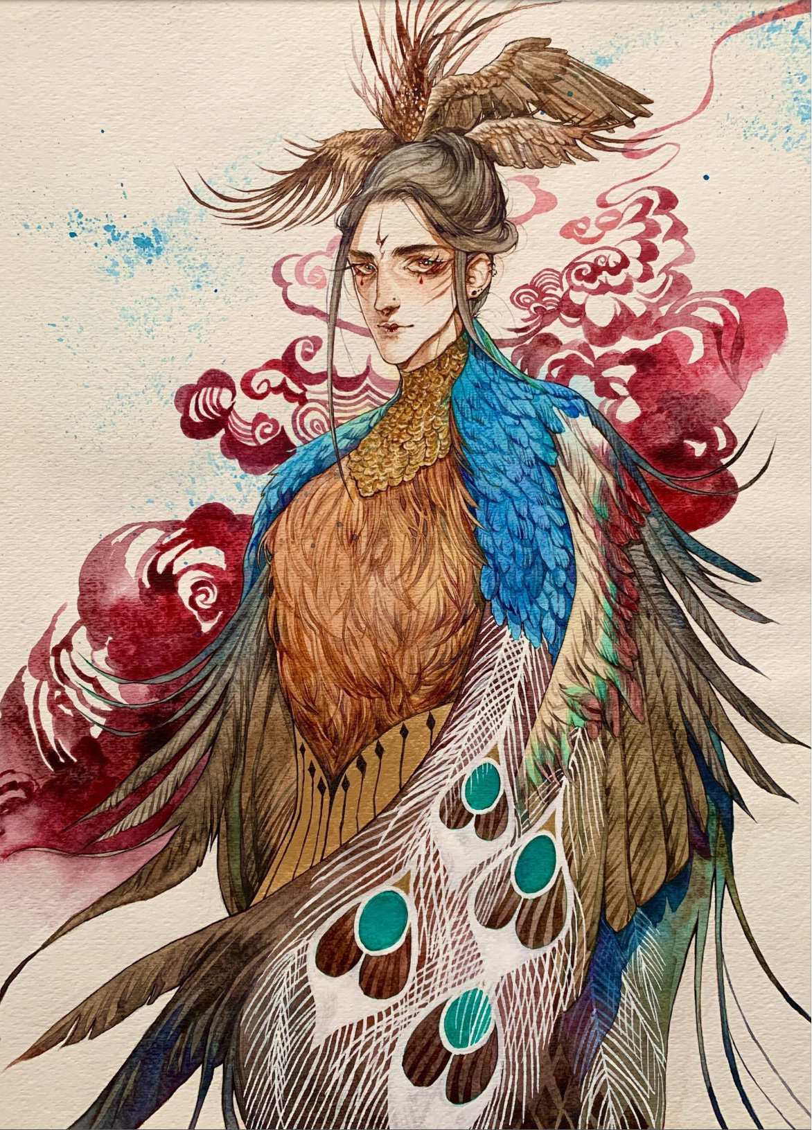 Fledged-My male oc (Post Card)
