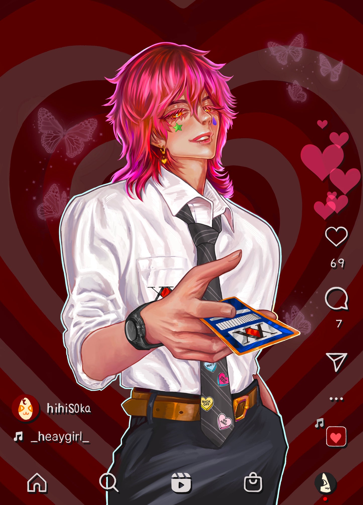 Valentine Magician (Post Card)